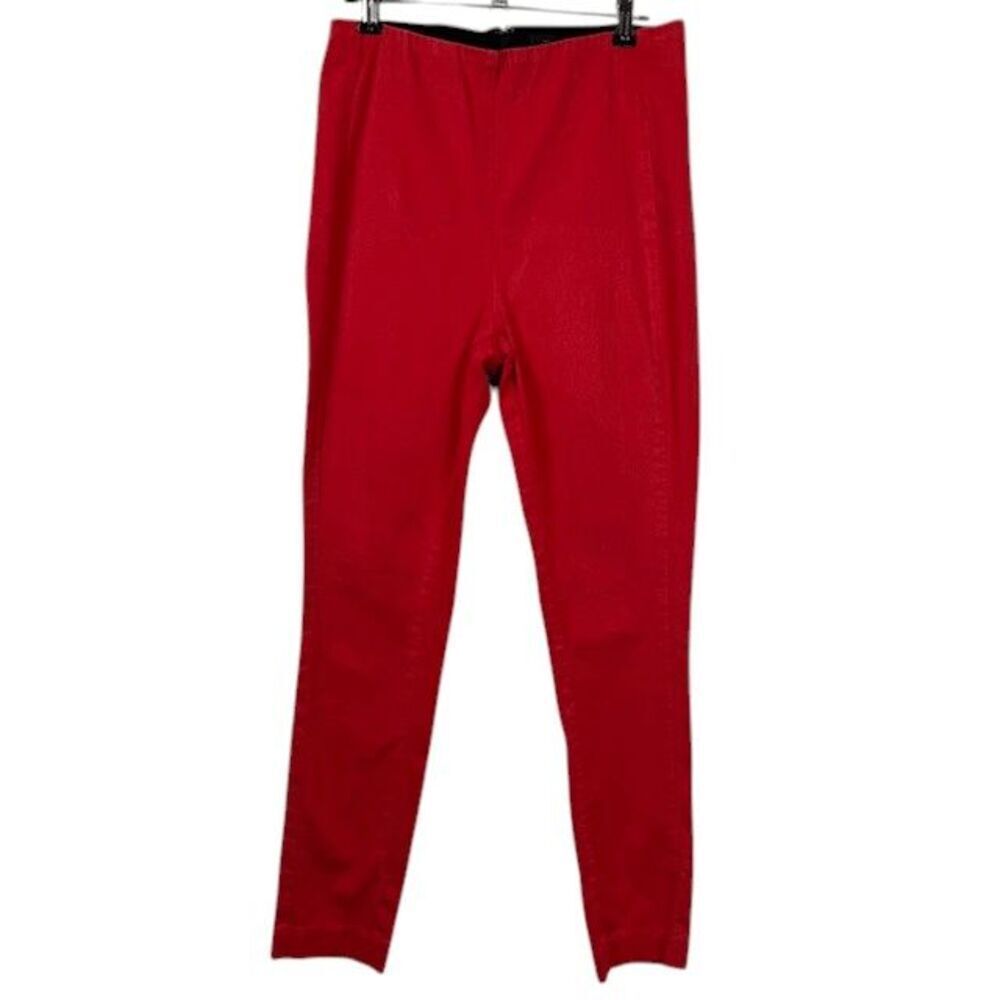 Rag & Bone True Red Stretch Denim Leggings Back Zipper Size 8